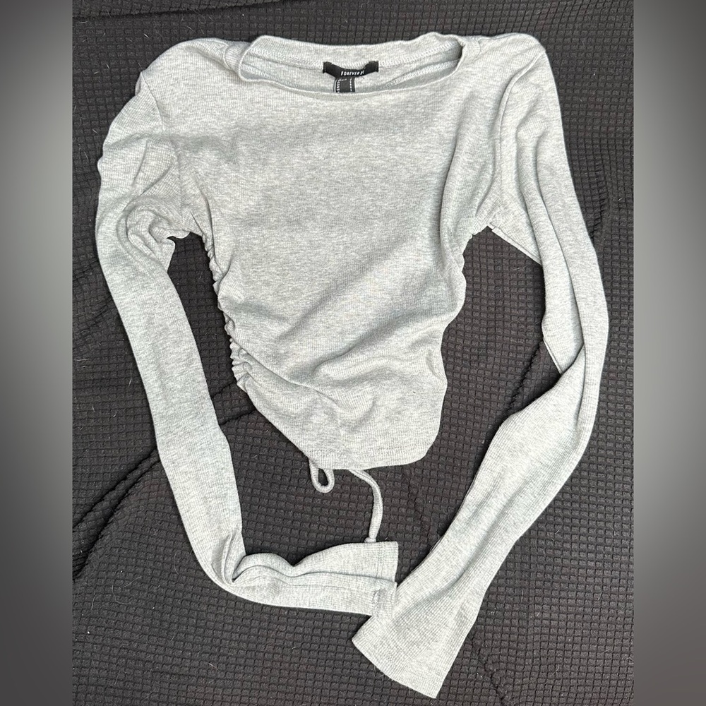 forever 21 long sleeve crop top